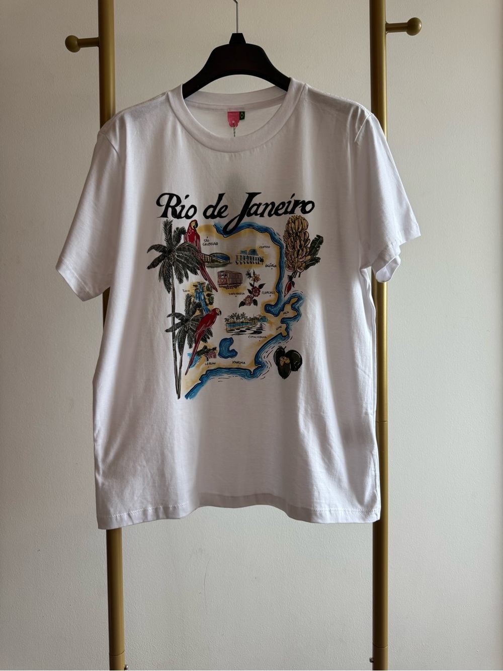 FARM Rio Fitted White Rio de Janeiro Graphic Tee